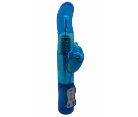Erofoni Oynarbaşlı 20 CM Teknolojik 12 Hız Titreşimli Çift Motorlu Mavi Vibratör Penis