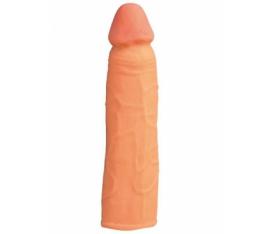 Erofoni Ucu 5 Cm Dolgu 16 Cm Realistik Uzatmalı Penis Kılıfı