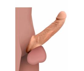 Erofoni Ucu 7 Cm Dolgulu Süper Realistik 21 CM Uzatmalı Penis Kılıfı 