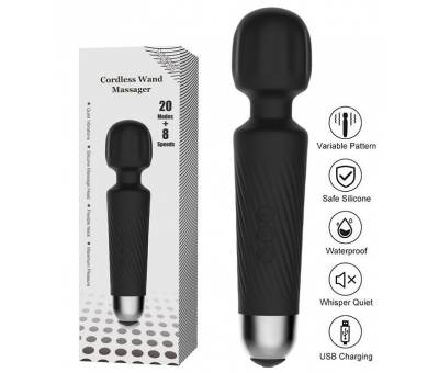 Cordless Wand Black USB Şarjlı Klitoral Erotik Masaj Vibratörü