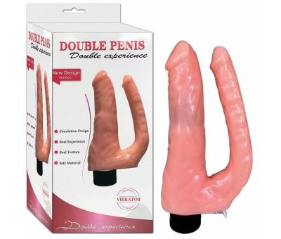 Double Realistik İkili Titreşimli Çatal Vibratör Penis