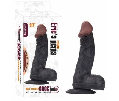 Erics 21 CM Vantuzlu Realistik Gerçekçi Siyah Dildo Penis