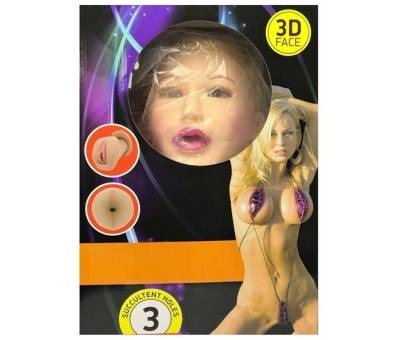 Erofoni Sarı Saçlı Büyük Boy Sesli Ve Titreşimli Realistik 3 İşlevli Şişme Bebek Kadın Manken