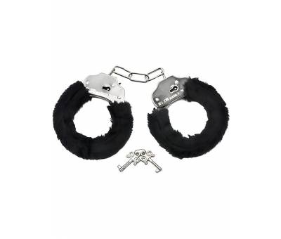 Erofoni Siyah Peluşlu Metal El Kelepçesi