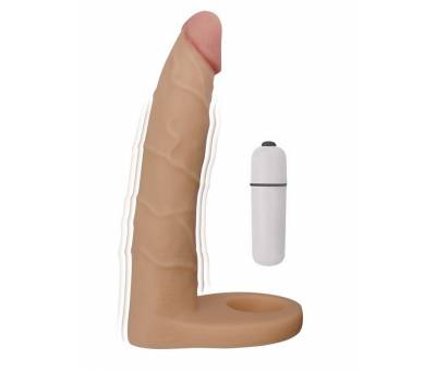 Erofoni Süper Realistik Titreşimli 15 CM Penise Takılan Ilave Ek Vibratör Penis