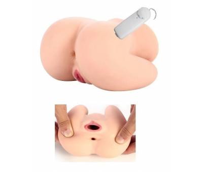 Erofoni Titreşimli Realistik Mini Kadın Kalça Şeklinde Suni Vajina ve Anüs Mastürbatör