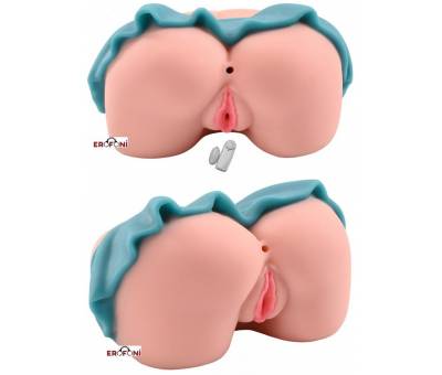Erofoni Ultra Süper Realistik Blue 2.2 KG Titreşimli 2 İşlevli Suni Vajina Anüs Kalça Mastürbatör