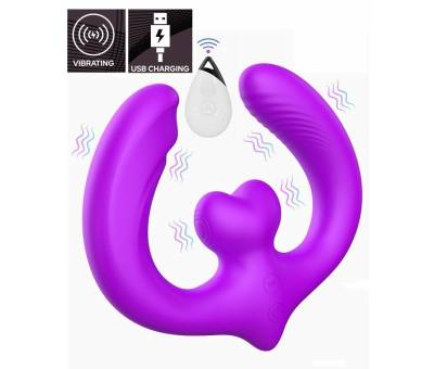 Erofoni Uzaktan Kumandalı Çiftlere Özel 3 Motorlu Usb Şarjlı Su Geçirmez Teknolojik Titreşimli Vibratör