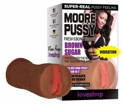 Pornstar Moore KABLOSUZ Titreşimli Siyah Realistik Suni Vajina