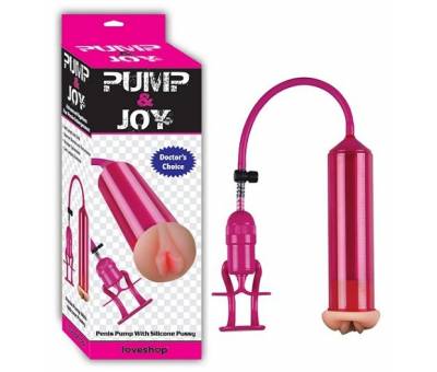Pump Joy Pink Realistik Girişli Vakum Penis Pompası