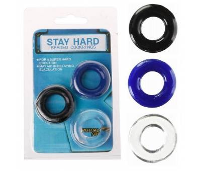 Stay Hard Ring 3 Adet Penis Halkası Seti