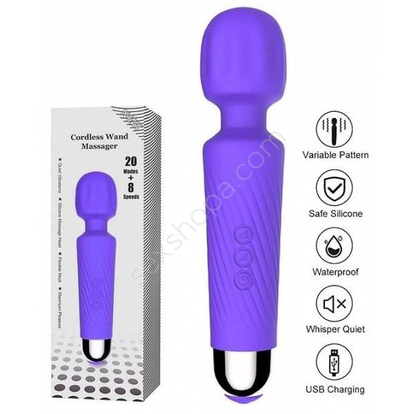 Cordless Wand USB Şarjlı Klitoral Erotik Masaj Vibratörü