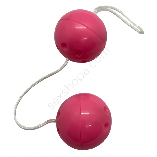 Erofoni Balls Pink İkili Vajinal Ve Anal Zevk Topu
