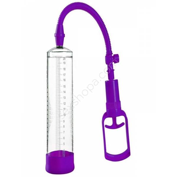Erofoni Kaliteli Dayanıklı Mekanizma 20 Cm Tetikli Purple Penis Vakum Pompası