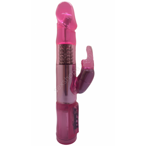Erofoni Oynarbaşlı 22 CM Teknolojik 12 Hız Titreşimli Çift Motorlu Pink Vibratör Penis