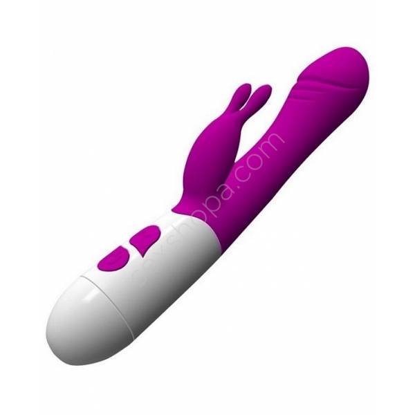 Erofoni Teknolojik 19 Cm Yüksek Frekans 20 Hız Titreşimli Rabbit Vibratör Penis