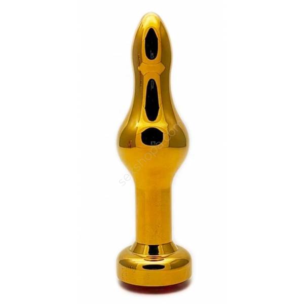 Erofoni Gold 10 CM Taşlı Süper Lüks Metal Anal Gevşetici Alıştırıcı Plug
