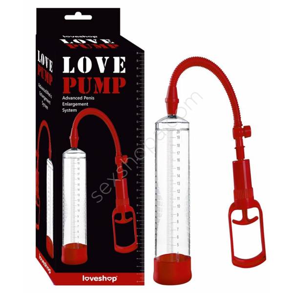 Love Pump 20 CM Kırmızı Vakum Penis Pompası